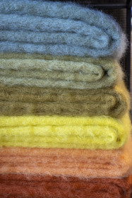 France, Vaucluse, L'Isle sur la Sorgue, Brun de Vian-Tiran Factory, wool textile industry, mohair wool blankets
