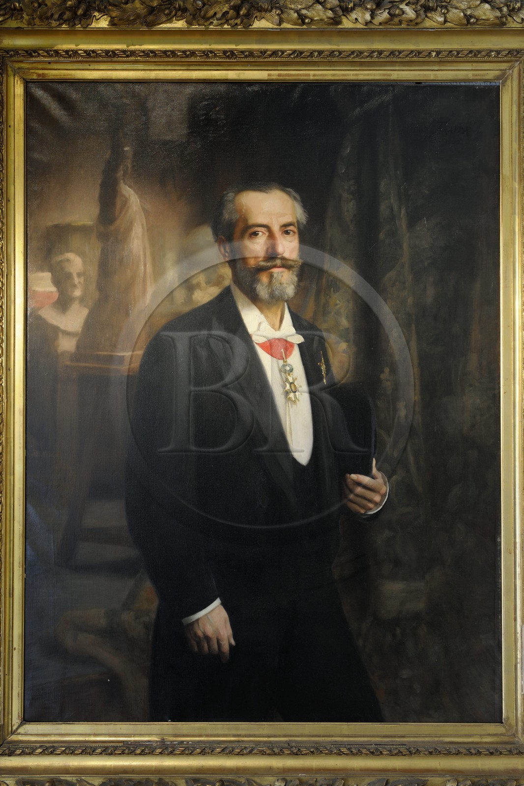 France, Haut-Rhin (68), Colmar, le Musée et maison natale de Bartholdi, portrait de Bartholdi