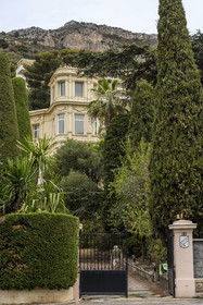 France, Alpes-Maritimes, Cap d'Ail, the White Pearl called Villa Lumière built by one of the Lumière brothers
