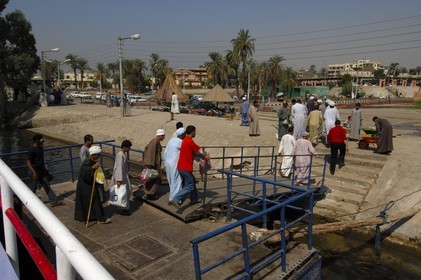 Egypt, Upper Egypt, Nile Valley, Luxor, western bank, ferry
