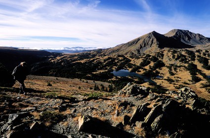 France, Pyrenees Orientales, Capcir region, Campoureils lakes and Peric peak (2810 m) in the area of Formigueres