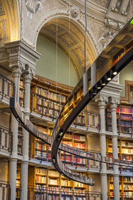 France, Paris (75), Bibliothèque Nationale de France, site Richelieu, la salle Ovale à la fois salle de lecture et lieu de visite