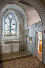 France, Cotes d'Armor, Ploezal, Roche-Jagu castle built in the 15th century, old chapel