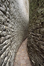 Zimbabwe, Masvingo province, the ruins of the archaeological site of Great Zimbabwe, UNESCO World Heritage List, 10th-15th century, the Great Enclosure, narrow passageway between two walls