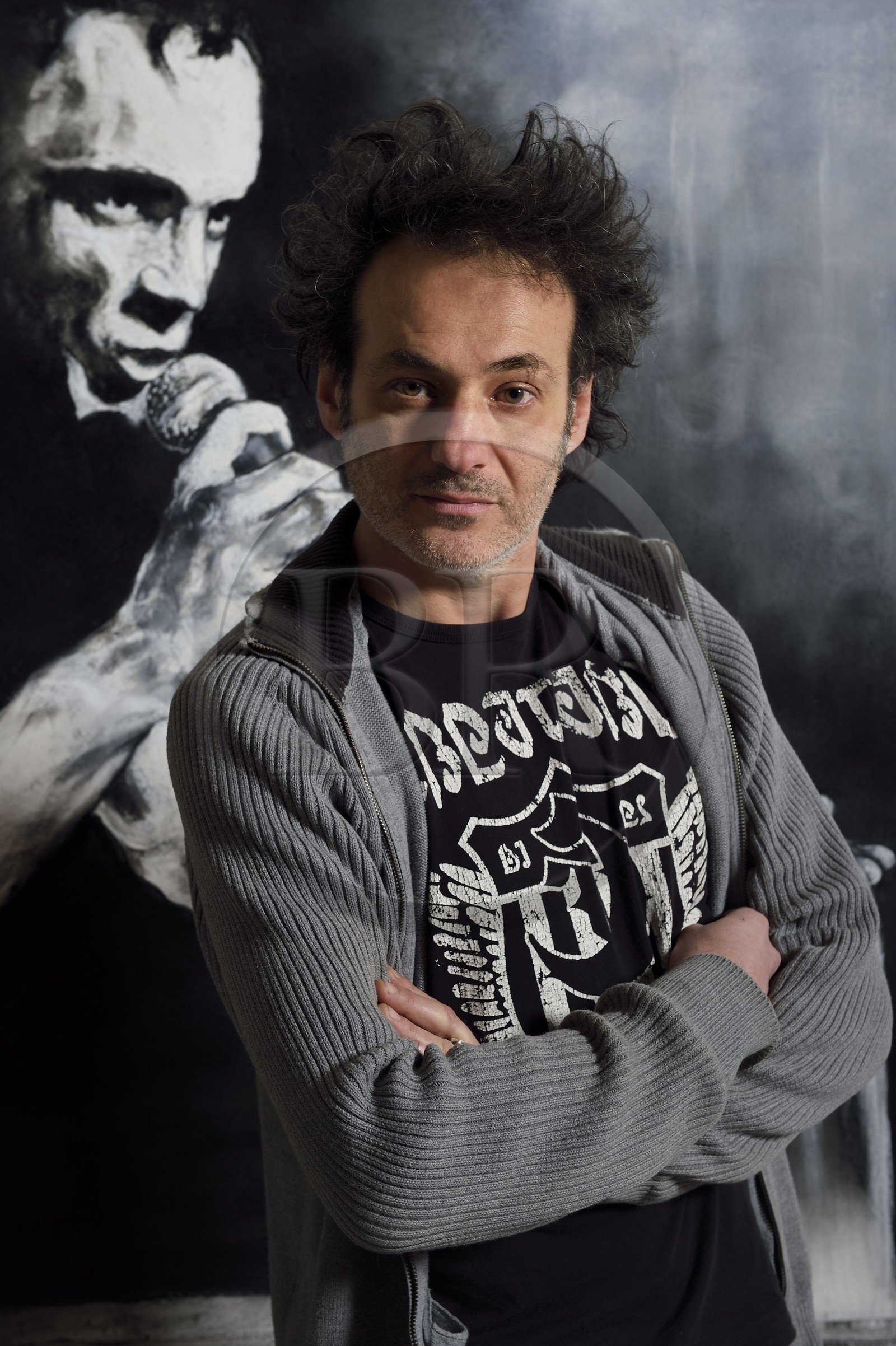 France, Paris (75), Atelier de l'artiste peintre Fred Kleinberg