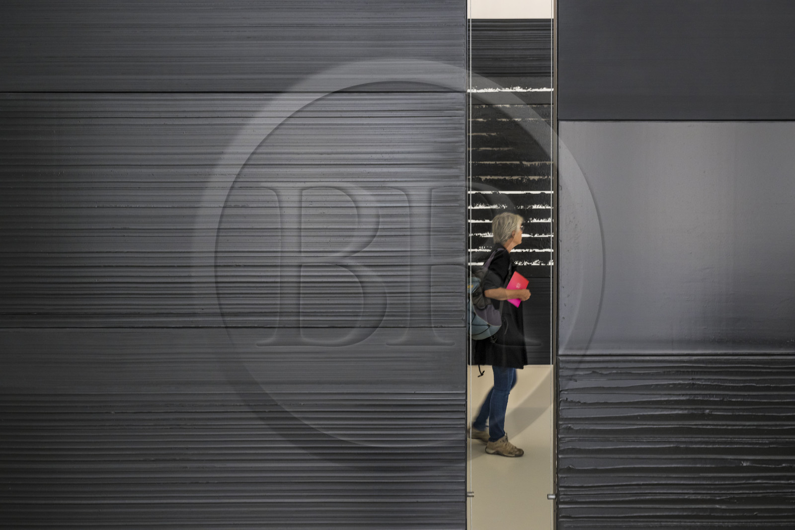 France, Hérault (34), Montpellier, centre historique, musée Fabre, salles dédiées à l'artiste Pierre Soulages (1919-2022)