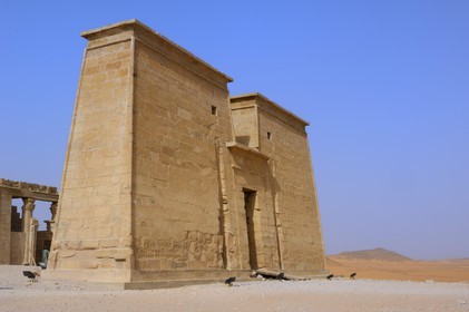Egypte, Haute Egypte, Lac Nasser, désert de Nubie, site de Ouadi es-Seboua ou vallée des lions, temple de Dakka