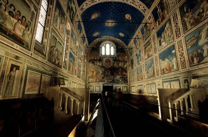 Italie, Vénétie, Padoue, chapelle des Scrovegni avec les fresques réalisées par Giotto
