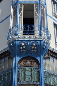 France, Meurthe-et-Moselle, Nancy, rue Saint-Jean, the former Genin Louis seed merchant's shop of Art Nouveau style