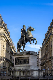 France, Paris (75), Place des Victoires, the equestrian statue of Louis XIV by François-Joseph Bosio
