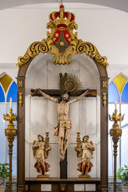 Portugal, Algarve, Faro, old town, Carmo church, Jesus crucified (1731)