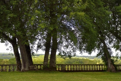 France, Charente-Maritime (17), Saintonge, Taillebourg, balustrade des terrasses du chateau