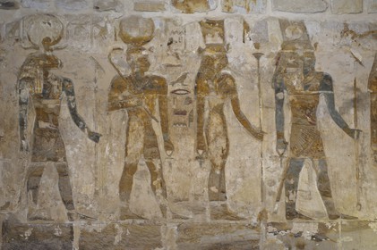 Egypte, Basse-Egypte, désert libyque, oasis de Bahariya (Bahareyya), fresques des chapelles de Ain el-Muftellah