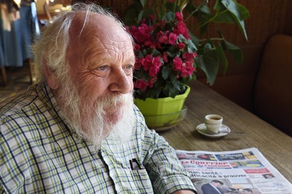 France, Seine-Maritime, Pays de Caux, Allouville Bellefosse, Roger Devaux, historical correspondent of the courrier Cauchois who played in the film The Oak of Allouville