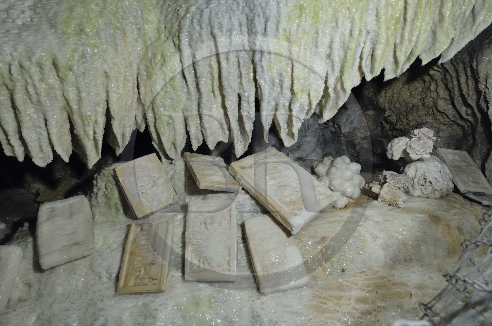 France, Indre et Loire (37), Vallée de la Loire classée Patrimoine Mondial de l' UNESCO, Savonnières, les grottes pétrifiantes
