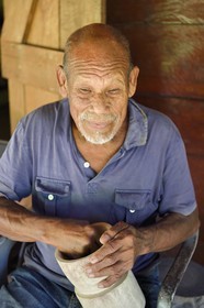 Caribbean, Dominica Island, Salybia, Kalinago Territory, Kalinago Barana Autê (the Caribbean village by the sea), large village of the Kalinagos Indians intended for the development and sharing of their traditional activities