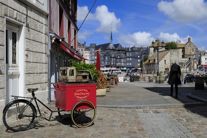France, Calvados, Honfleur, the Lieutenance of the Vieux-Bassin (Old Basin) from the Quarantaine quay