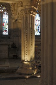 Royaume-Uni, Ecosse, Midlothian, Roslin, la Chapelle Rosslyn, Pilier du maître