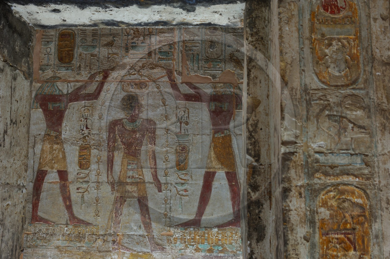 Egypte, Haute Egypte, Nubie, Lac Nasser, site d'Amada, temple d'Amon, baptème de Pharaon