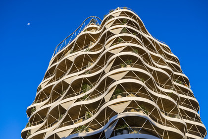 France, Hérault (34), Montpellier, quartier de la gare Saint-Roch, l'immeuble d'habitation Higher Roch