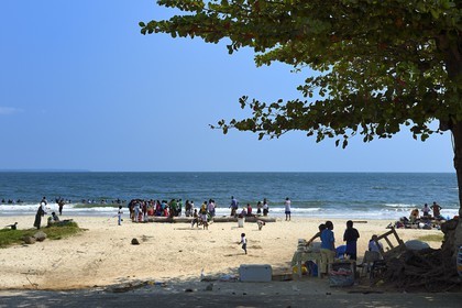 Gabon, Libreville, the very popular Leon high school Mba beach