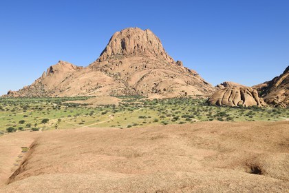 Namibia, Erongo region, Damaraland, the Little Spitzkoppe or Spitzkop (1784 m), granite mountain in the Namib Desert