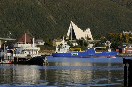 Norway, Troms County, Tromso, the Arctic Cathedral at Tromsdalen