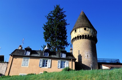 France, Saone et Loire, Maconnais, Cluny, Fabry tower from the 14th century
