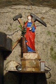 France, Moselle (57), Vallée de la Fensch, Neufchef, ancienne mine de fer de Hayange, Sainte Barbe patronne des mineurs