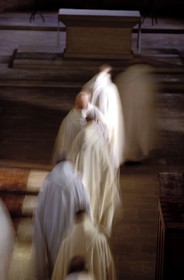 France, Drome, Montjoyer, Notre Dame d'Aiguebelle Cistercian Abbey, church office