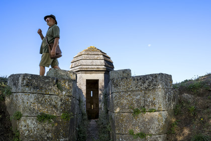 France, Charente Maritime, Saintonge, Marennes Hiers Brouage, Brouage citadel, labelled Les Plus Beaux Villages de France (The Most Beautiful Villages of France), the ramparts built from 1630 to 1640 are equipped with watchtowers