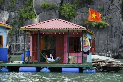 Vietnam, Quang Ninh Province, Halong Bay, listed as World Heritage by UNESCO, fishing floating village of Vong Vieng