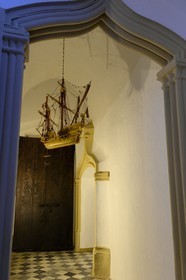 Spain, Extremadura, Guadalupe, Royal Monastery of Santa Maria de Guadalupe listed as World Heritage by UNESCO, votive ship