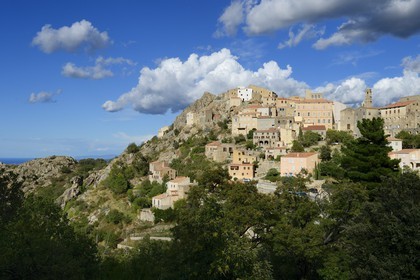 France, Haute Corse, Balagne, perched village of Speloncato
