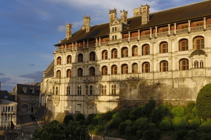 France, Loir et Cher, Loire Valley listed as World Heritage by UNESCO, Chateau de Blois, facade of the Loges in Francois I Wing