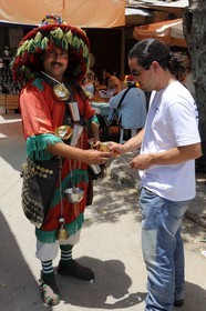 Morocco, Oriental Region, Oujda, medina, water seller in the souk
