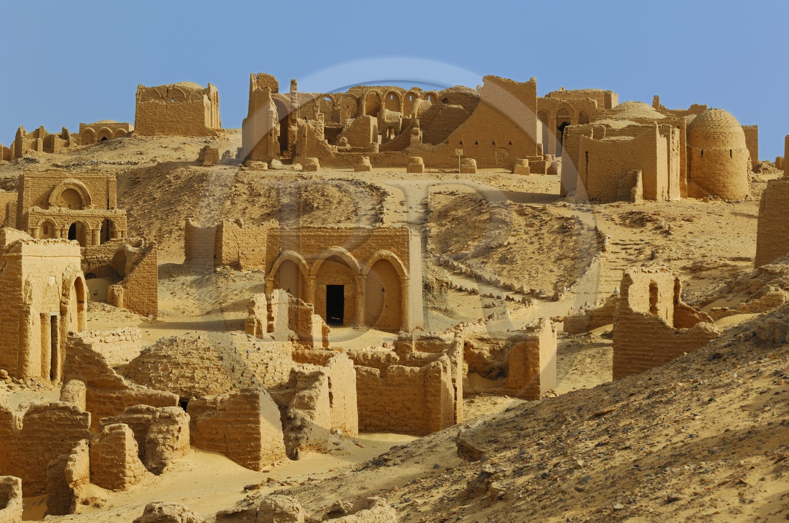 Egypte, Haute Egypte, désert libyque, oasis de Kharga, nécropole copte de Bagawat du IIe au VIIe siècle après JC