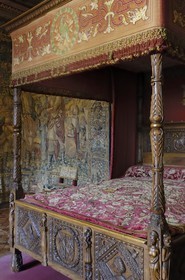 France, Indre et Loire, Chateau de Chenonceau of Renaissance style built between 1513 and 1522, Bedroom of Catherine de Medici