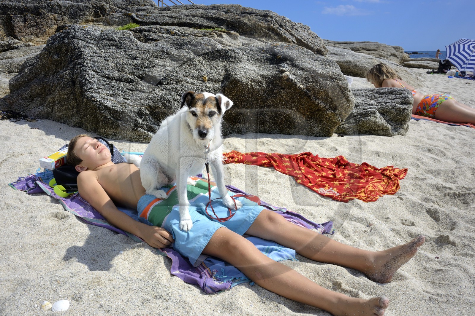 France, Finistère (29), Concarneau, plage de la Corniche