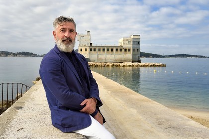 France, Var, Toulon, the torpedo mole in the heart of the harbor awaiting rehabilitation, Jean-Pierre Blanc director of Villa Noailles and founder of the Design parade