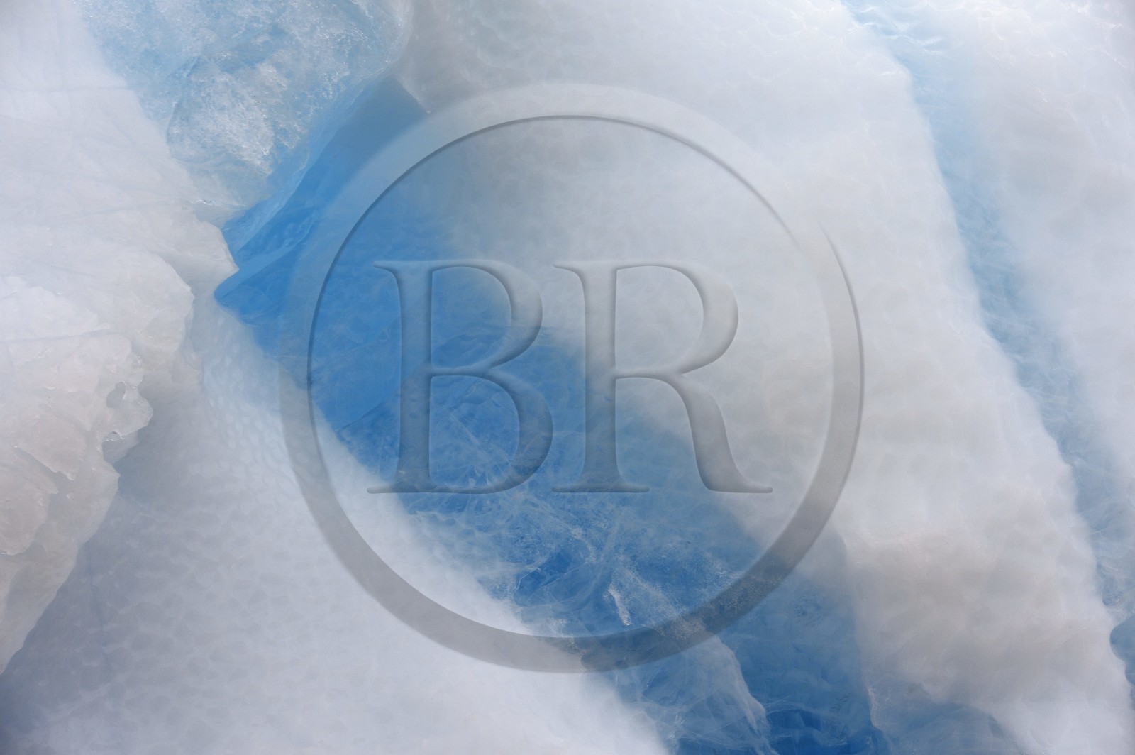 Groenland, cote ouest, baie de Disko, Ilulissat, gros plan sur la glace d'un iceberg