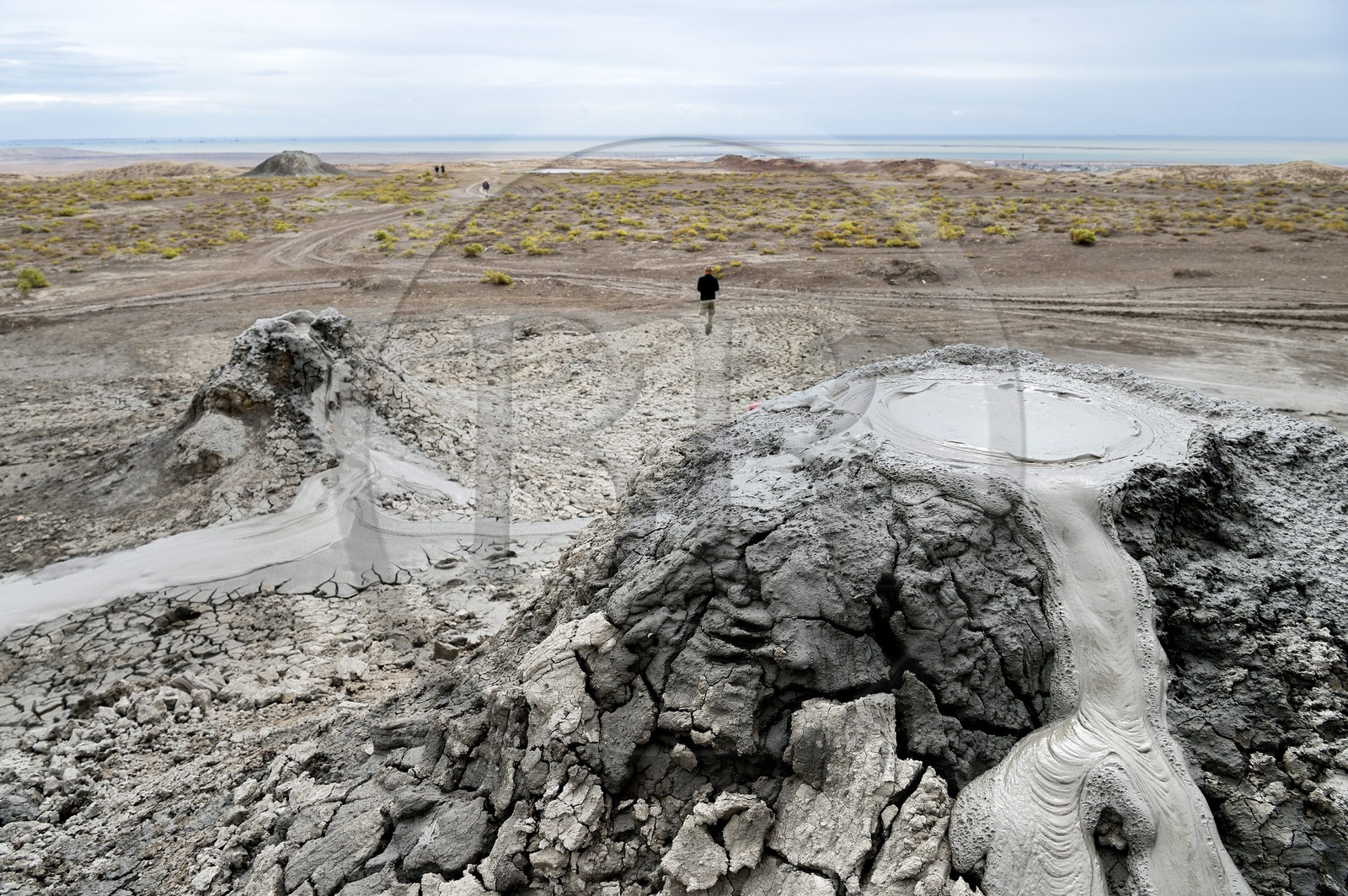 Azerbaïdjan, Gobustan, Parc national de Gobustan, volcans de boue