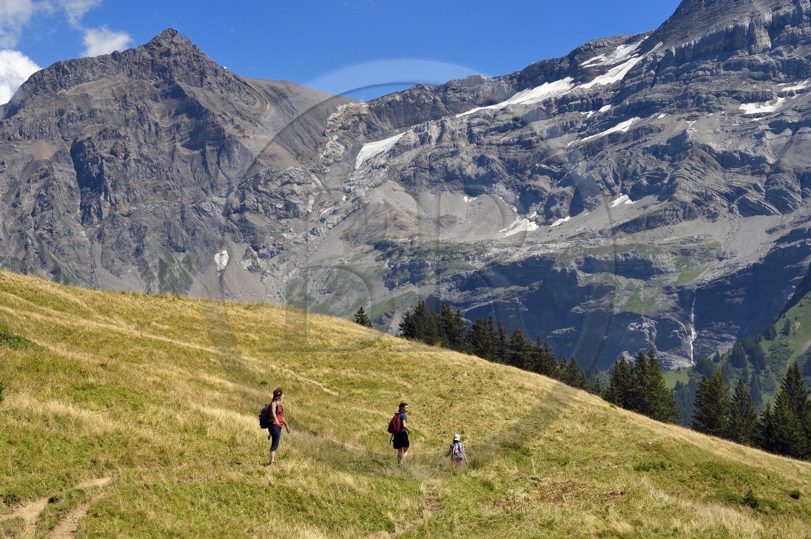 Suisse, canton de Vaud, Villars-sur-Ollon, randonnée du col de Bretaye au col de la Croix en passant par le hameau d'Ensex