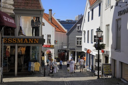 Norway, Rogaland County, Stavanger, wooden houses in the old town