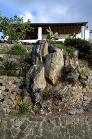 Italy, Sicily, Aeolian Islands, listed as World Heritage by UNESCO, Lipari Island, obsidian, vitreous and silica-rich volcanic rock
