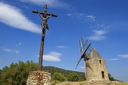 France, Var (83), Grimaud, le moulin