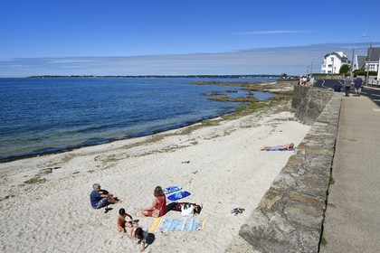 France, Finistère (29), Concarneau, plage de la Corniche