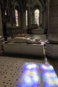 France, Seine Saint Denis, Saint Denis, the Saint Denis Basilica, recumbent figure of Robert II d' Artois