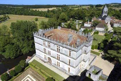 France, Dordogne, Perigord Vert, Bourdeilles, Bourdeilles Castle, the castle called Pavillon Renaissance from the fifteenth century