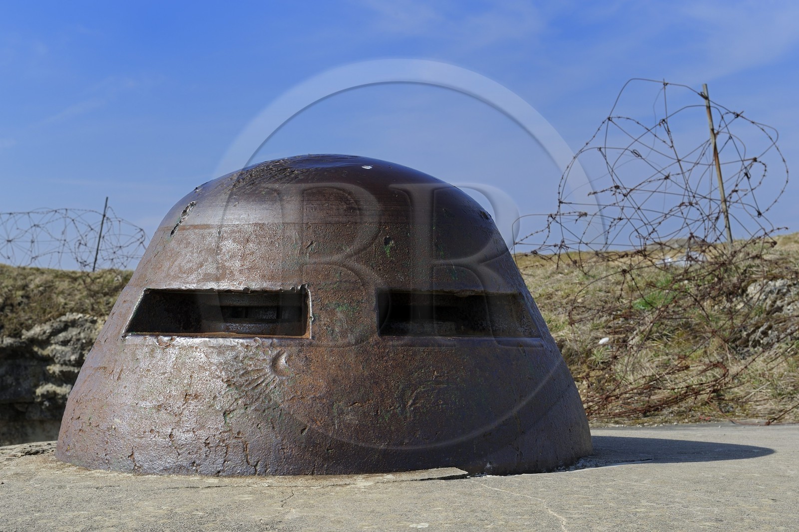 France, Meuse (55), Douaumont, fort de Douaumont, pièce maîtresse de la défense autour de Verdun qui fut pris par les allemands en 1916 puis repris par les troupes coloniales du Maroc la même année, observatoire